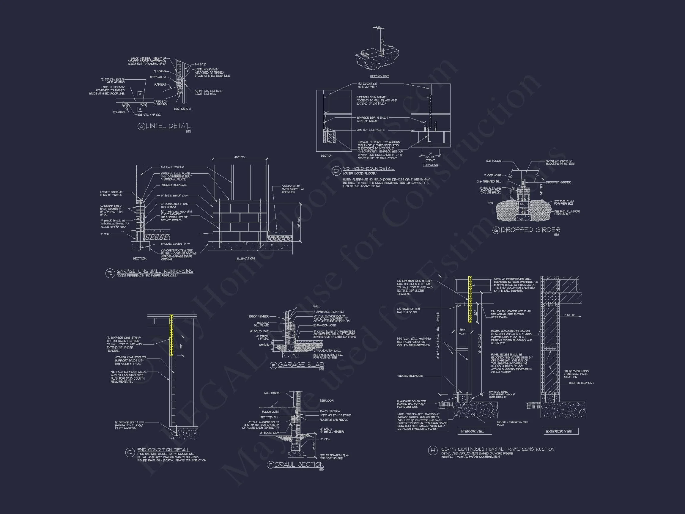 Colonial Home Floor Plan 5-Bed,4-Bath,2-Story Blueprint