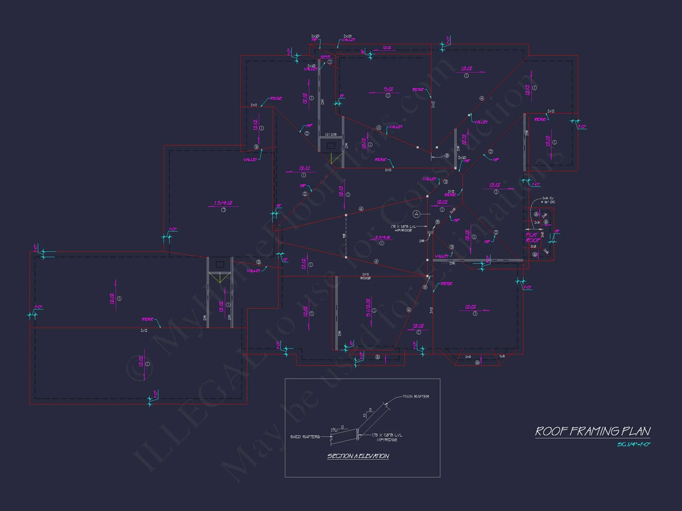 Colonial Home Floor Plan 5-Bed,4-Bath,2-Story Blueprint