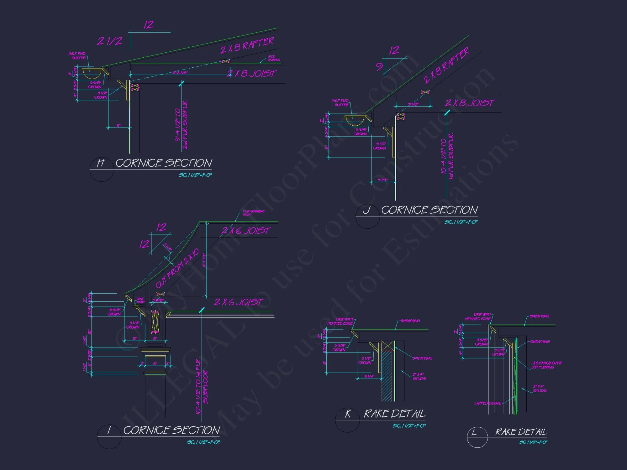 Colonial Home Floor Plan 5-Bed,4-Bath,2-Story Blueprint (2)
