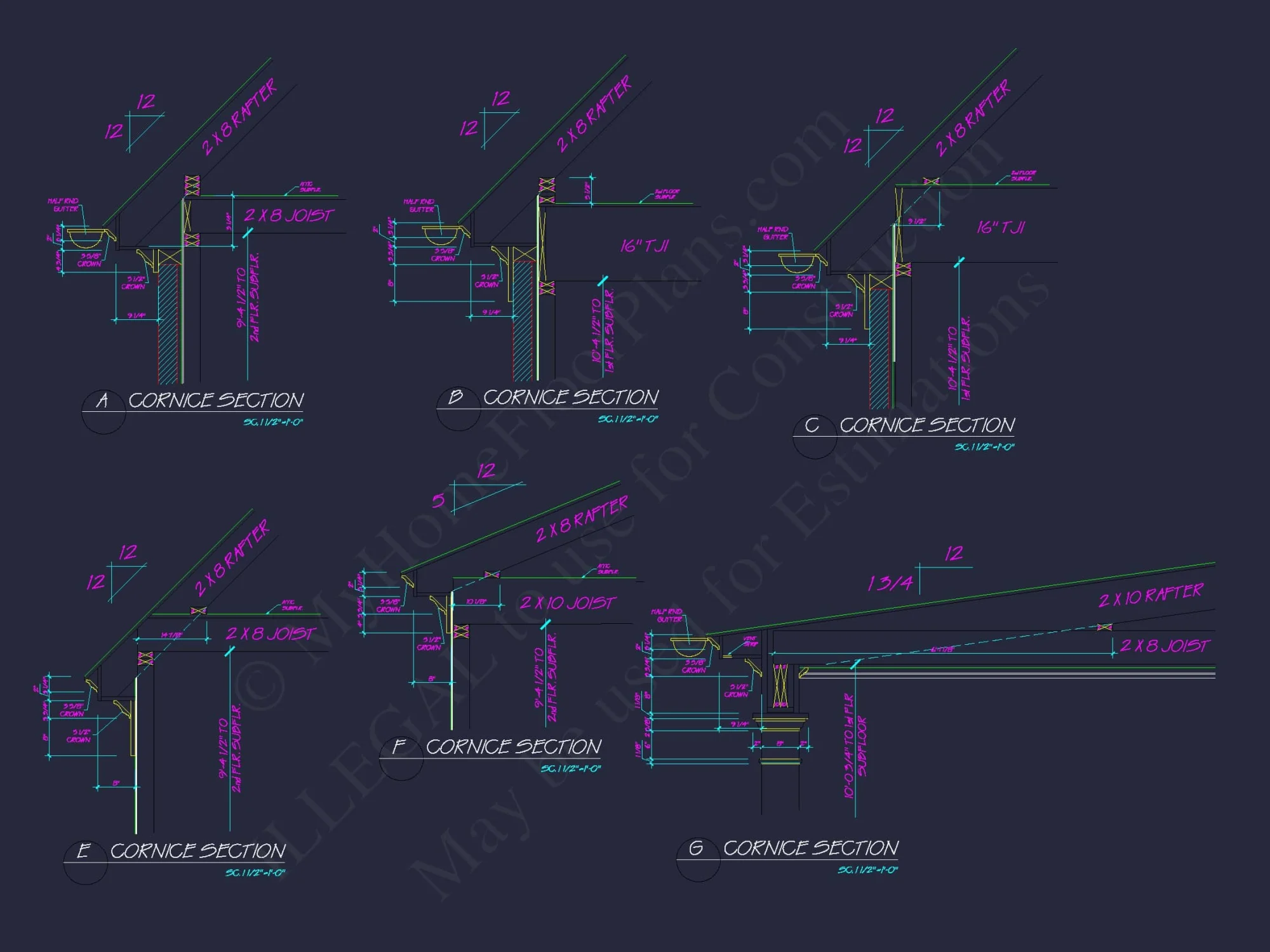 Colonial Home Floor Plan 5-Bed,4-Bath,2-Story Blueprint (2)