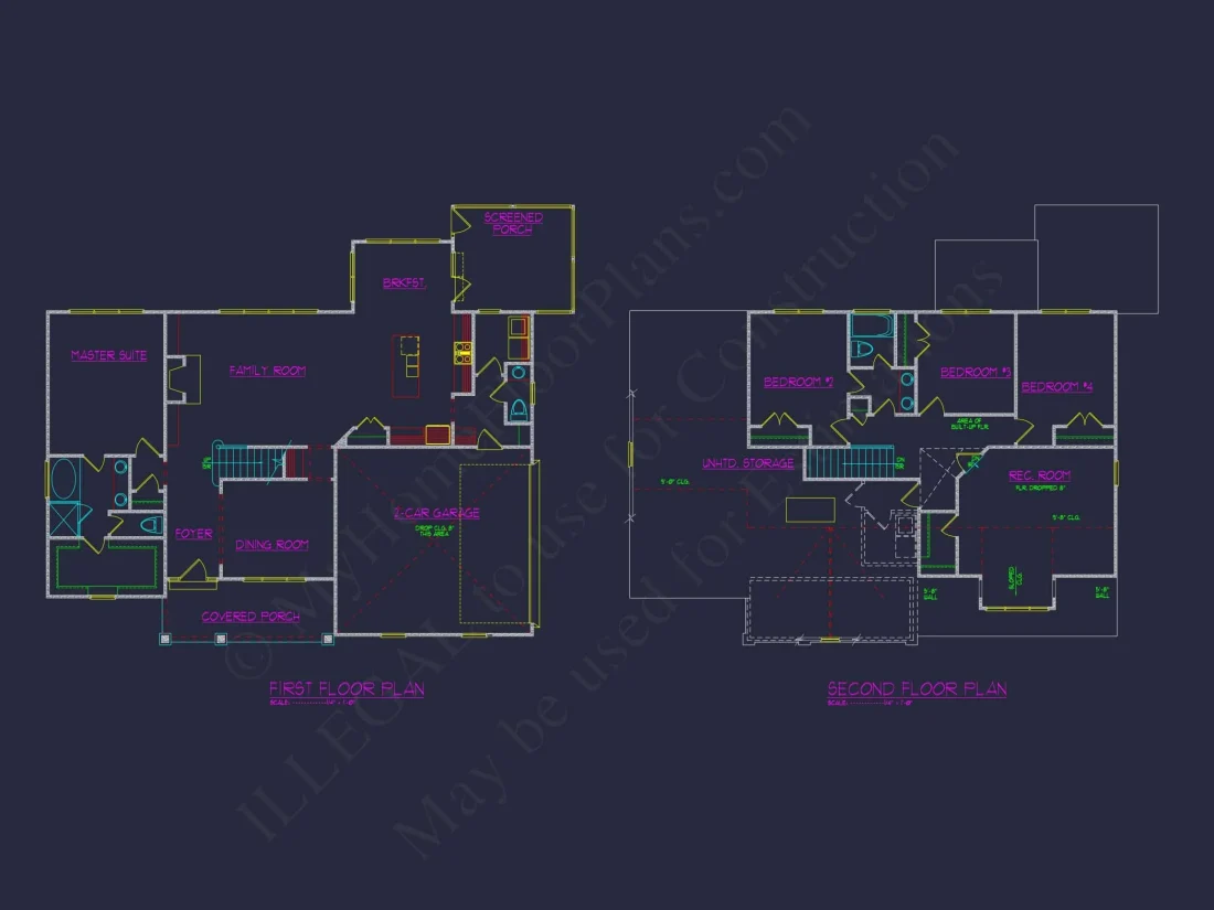 Versatile 2-Story Home Plan with Spacious Blueprint Designs