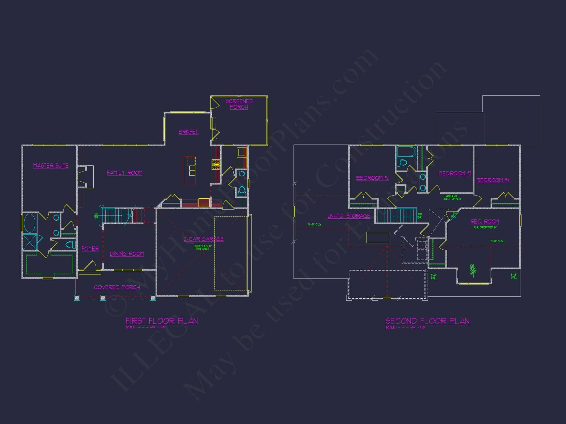 Versatile 2-Story Home Plan with Spacious Blueprint Designs