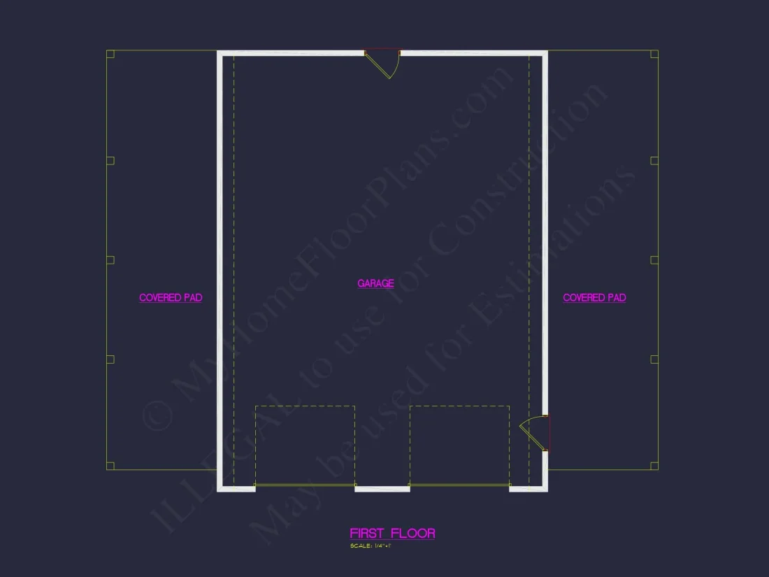Charming 1-Story House Plan with Spacious Garage & CAD Designs