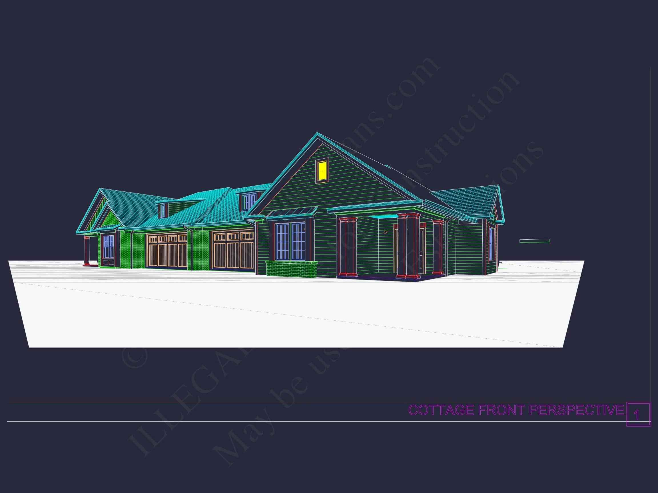 20-1521 DUPLEX PLAN- Beautiful Duplex House Floor Plan with Blueprint CAD Designs 6 Beautiful Duplex Home Floor Plan with Blueprint CAD Designs