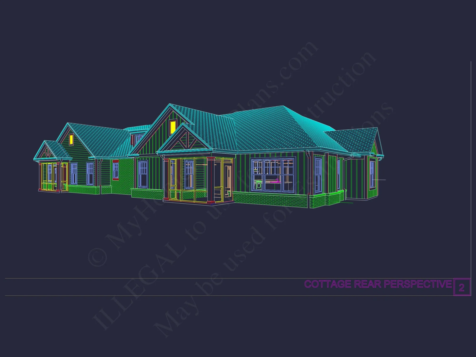 Beautiful Duplex Home Floor Plan with Blueprint CAD Designs