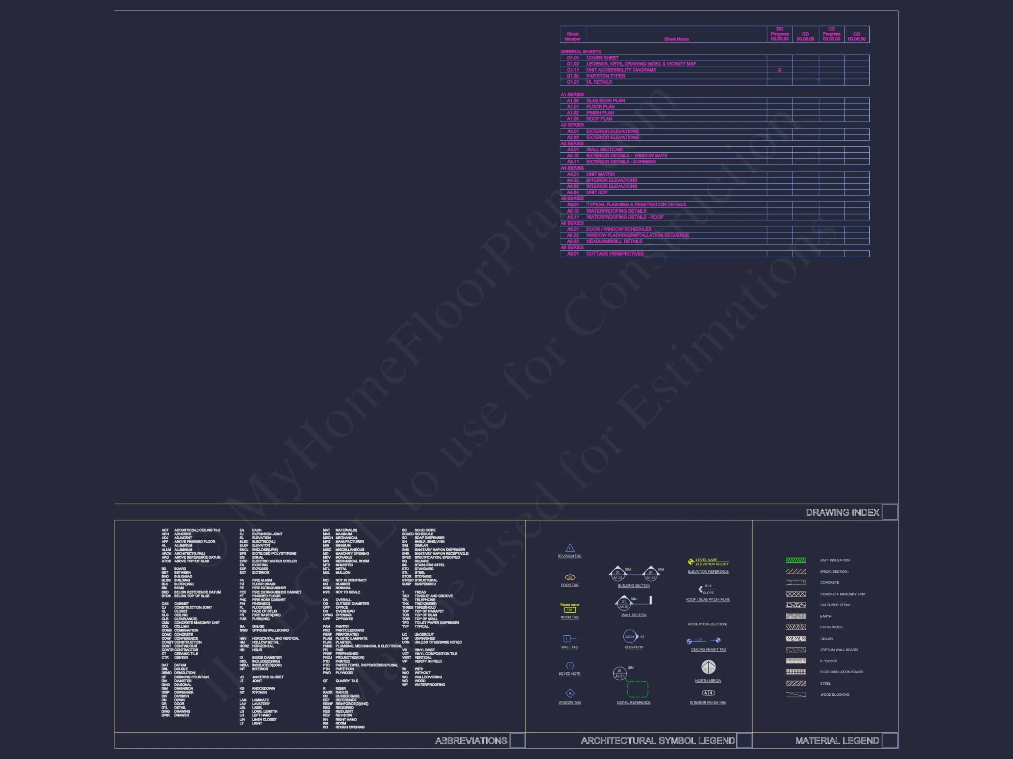 Beautiful Duplex Home Floor Plan with Blueprint CAD Designs
