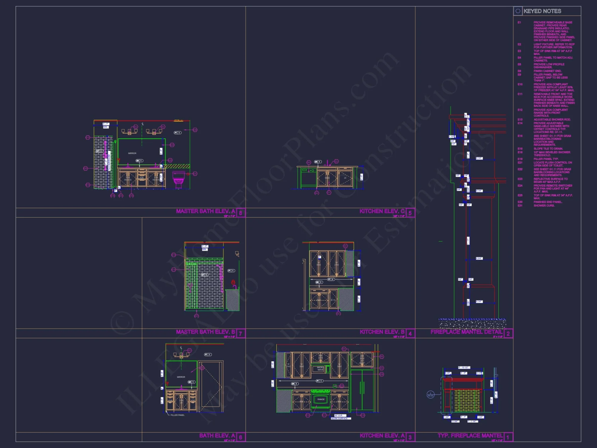 Beautiful Duplex Home Floor Plan with Blueprint CAD Designs
