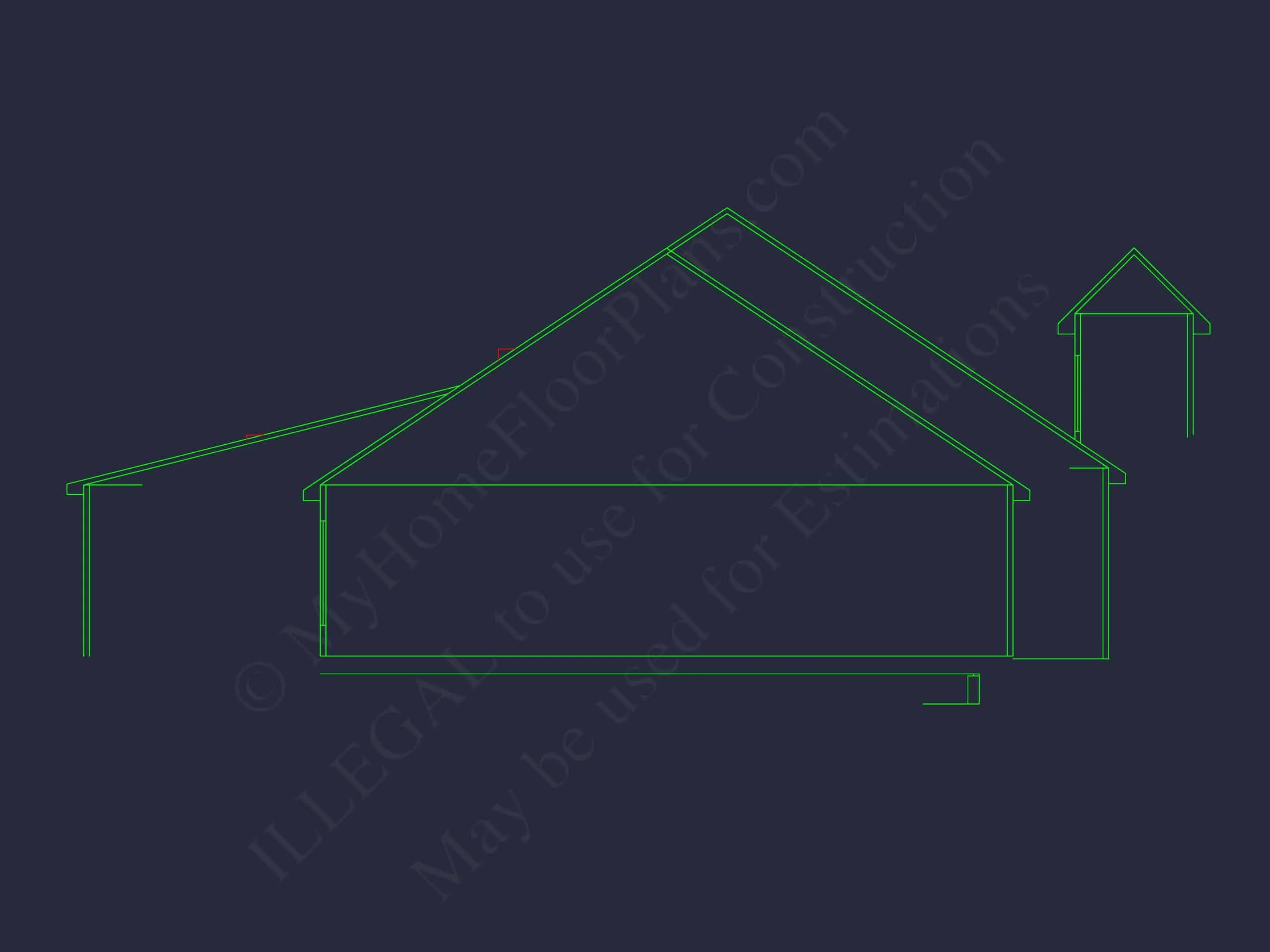 14-1057 HOUSE PLAN - Traditional Craftsman House Floor Plan with CAD Designs 13 Traditional Craftsman Home Floor Plan with Functional Layout