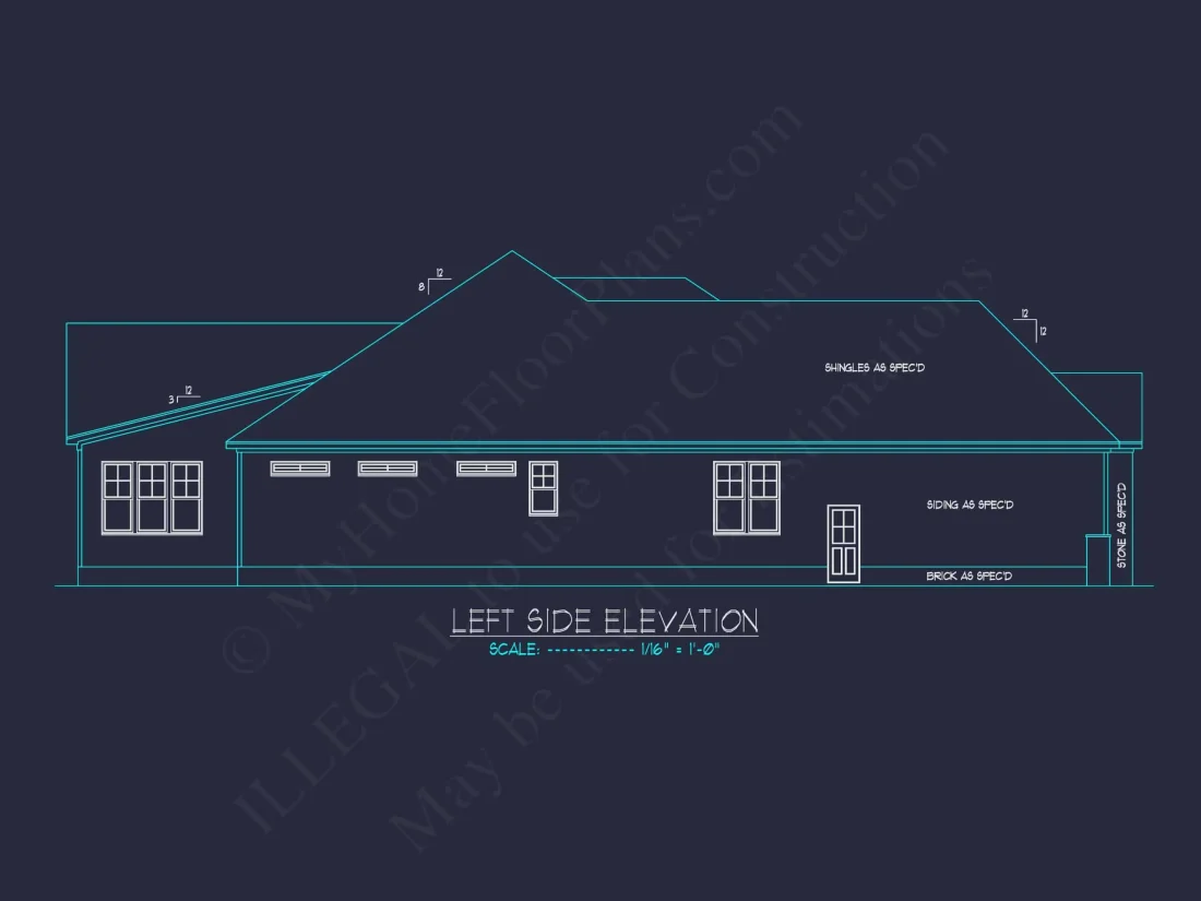 Traditional Craftsman Home Floor Plan with Functional Layout