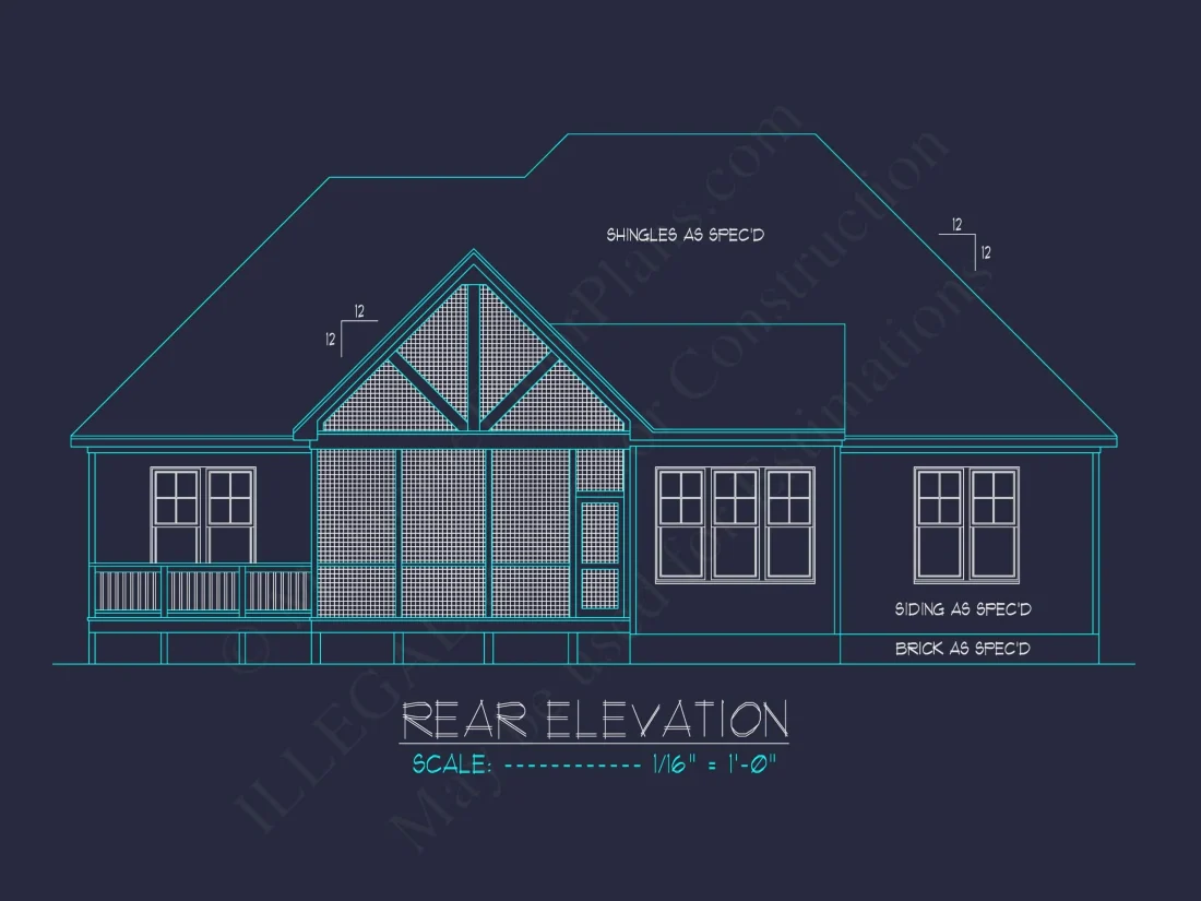 Traditional Craftsman Home Floor Plan with Functional Layout