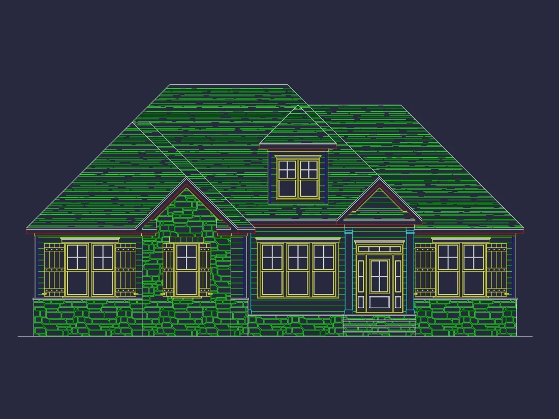 Traditional Craftsman Home Floor Plan with Functional Layout