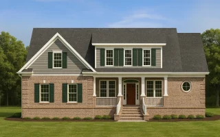 Plan  9-1800 - Manor Farm |  Traditional Colonial - 3-Bed, 2.5-Bath, 3,099 SF