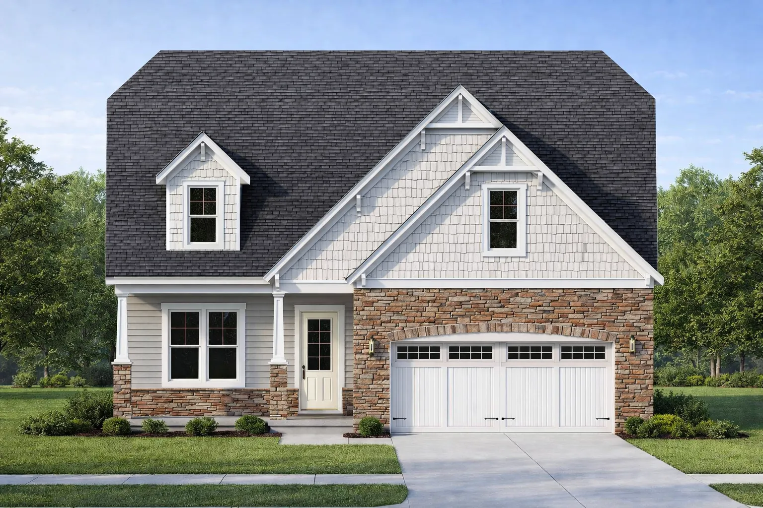 Custom 2-Story House Plan with Craftsman Architecture and CAD Files