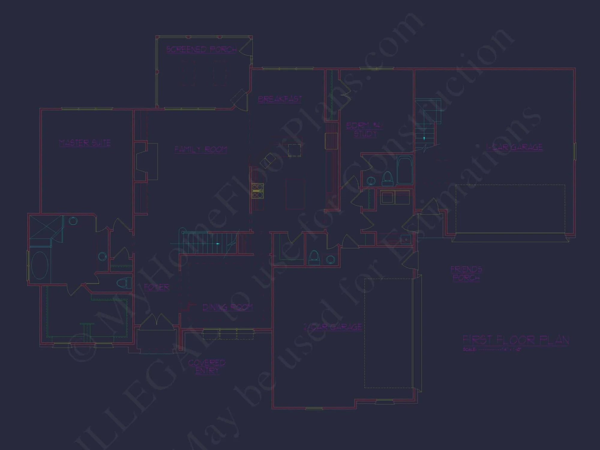 Elegant 2-Story House Plan with Transitional and Traditional Design