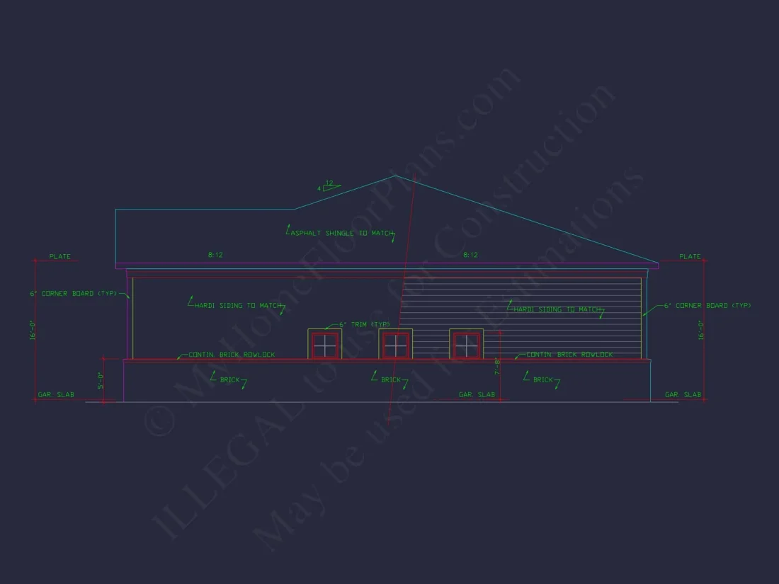 RV Garage Plan with Loft – Spacious Multi-Bay Garage Design