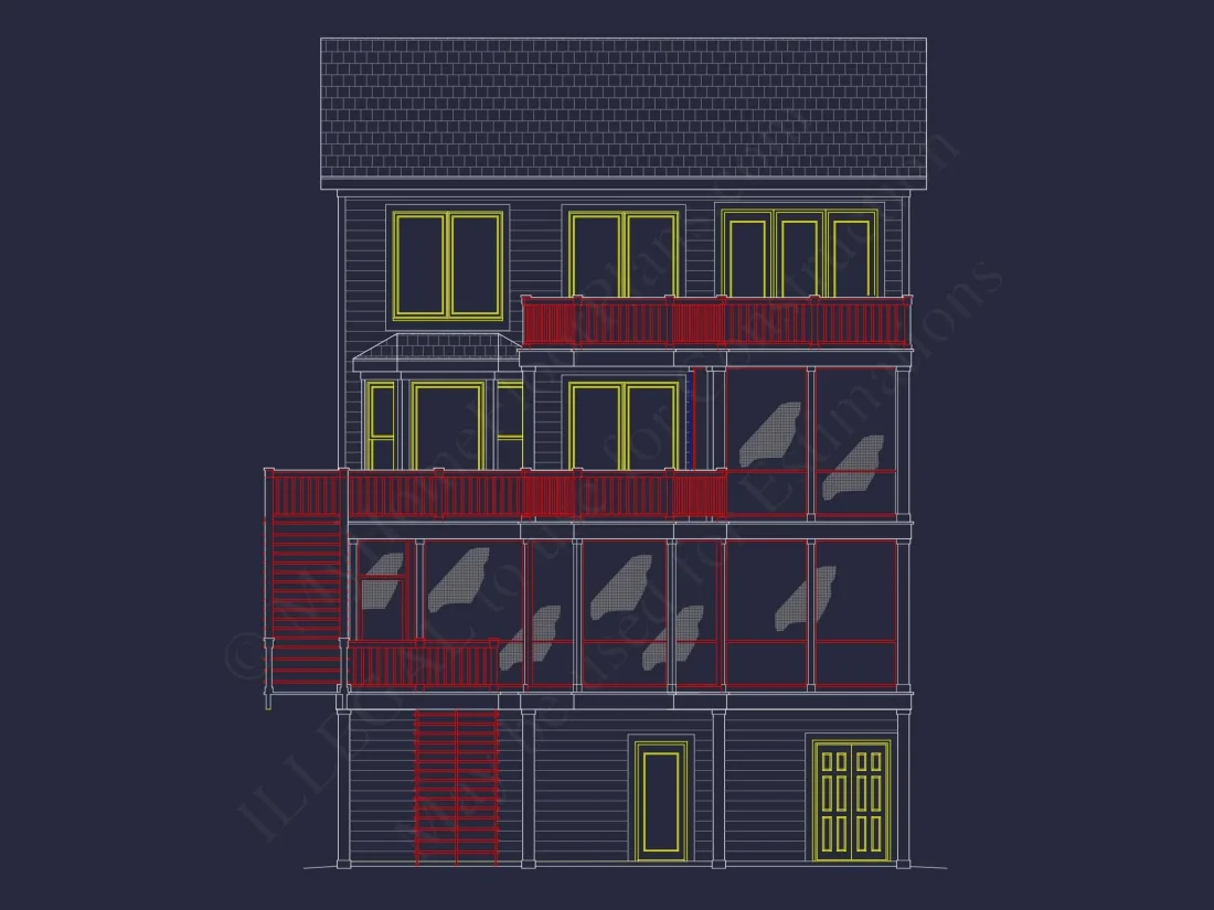 Modern 3-Story Beach House Plan with 5 Bedrooms and Open Floor Layout