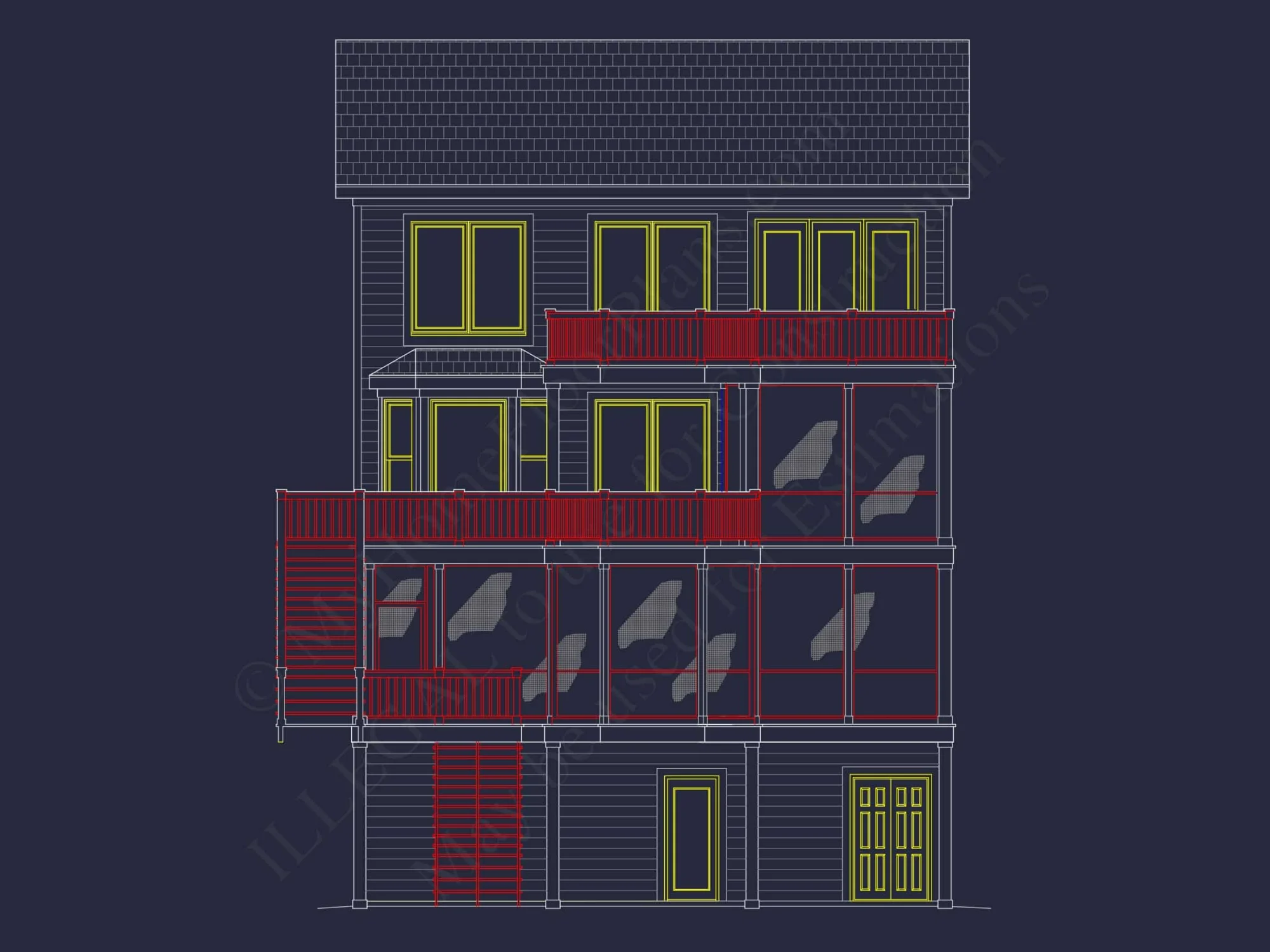 Modern 3-Story Beach House Plan with 5 Bedrooms and Open Floor Layout