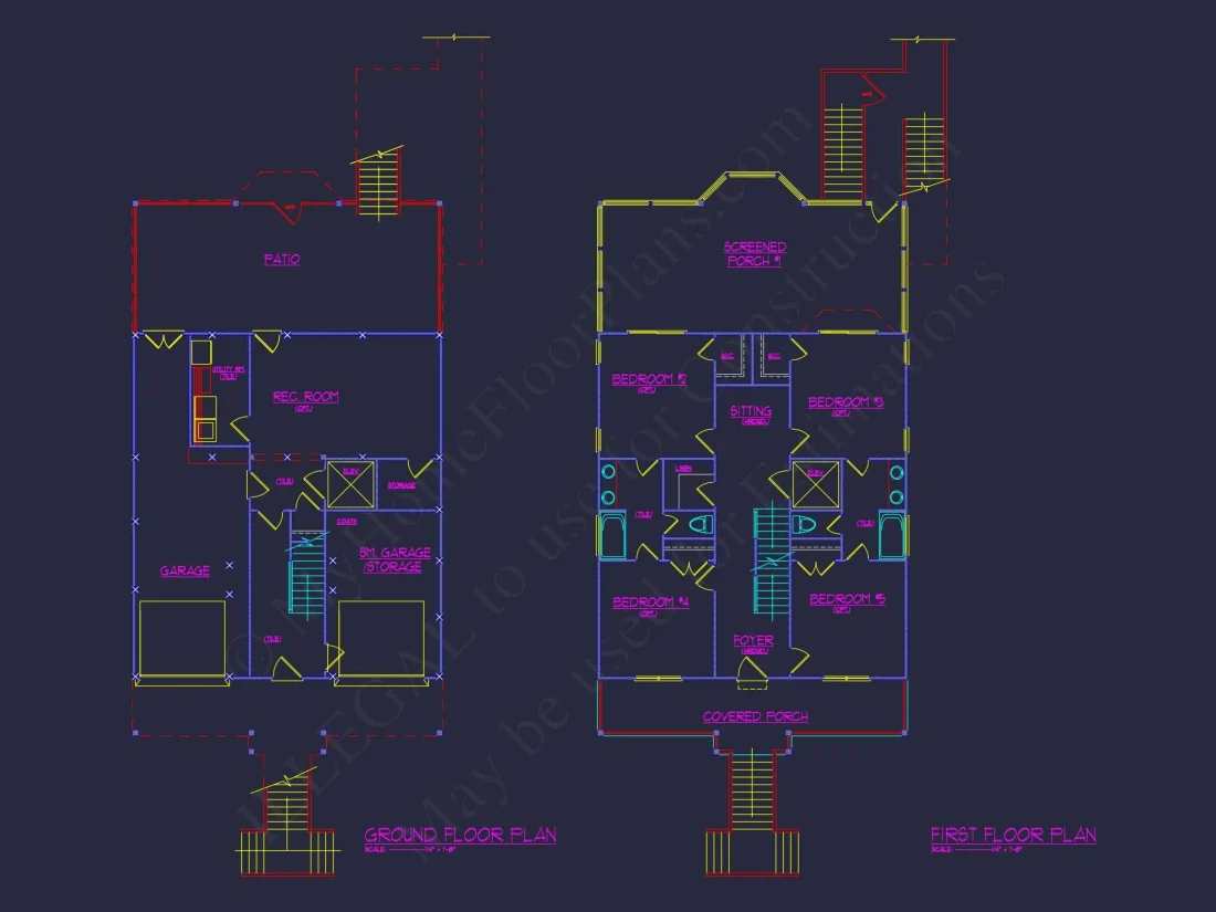 Modern 3-Story Beach House Plan with 5 Bedrooms and Open Floor Layout