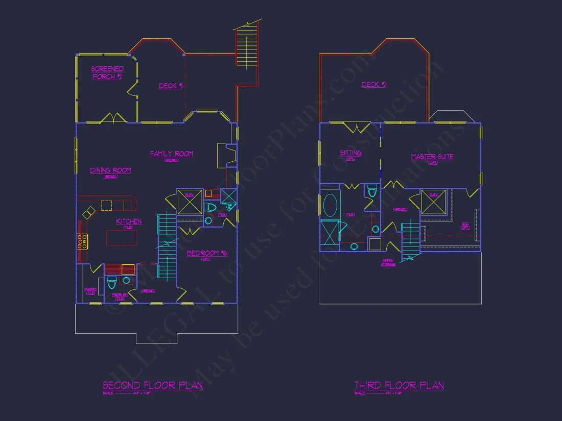 Modern 3-Story Beach House Plan with 5 Bedrooms and Open Floor Layout