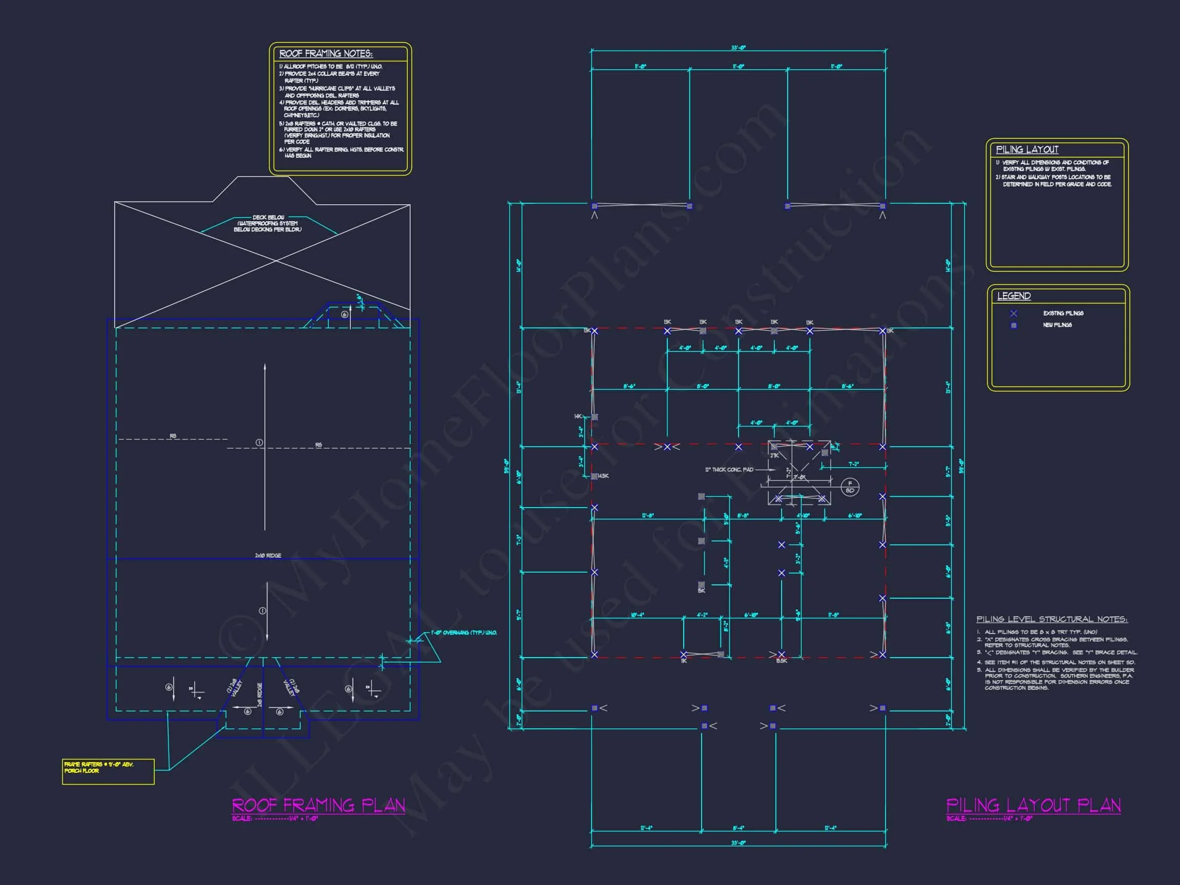 9-1754 HOUSE PLAN - Modern Beach House Plan with 3 Floors, CAD Blueprint Designs 10 Modern 3-Story Beach House Plan with 5 Bedrooms and Open Floor Layout