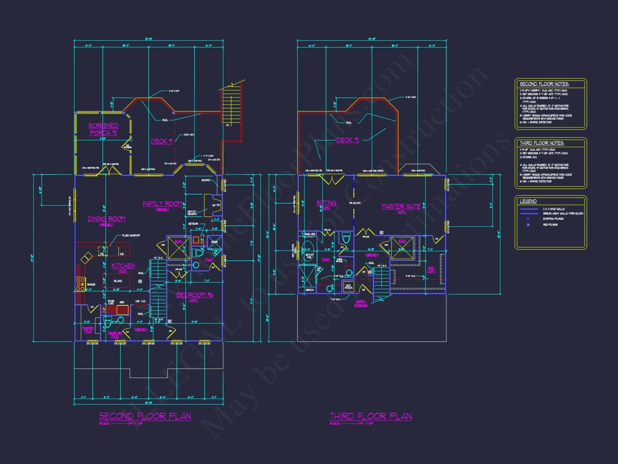 Modern 3-Story Beach House Plan with 5 Bedrooms and Open Floor Layout