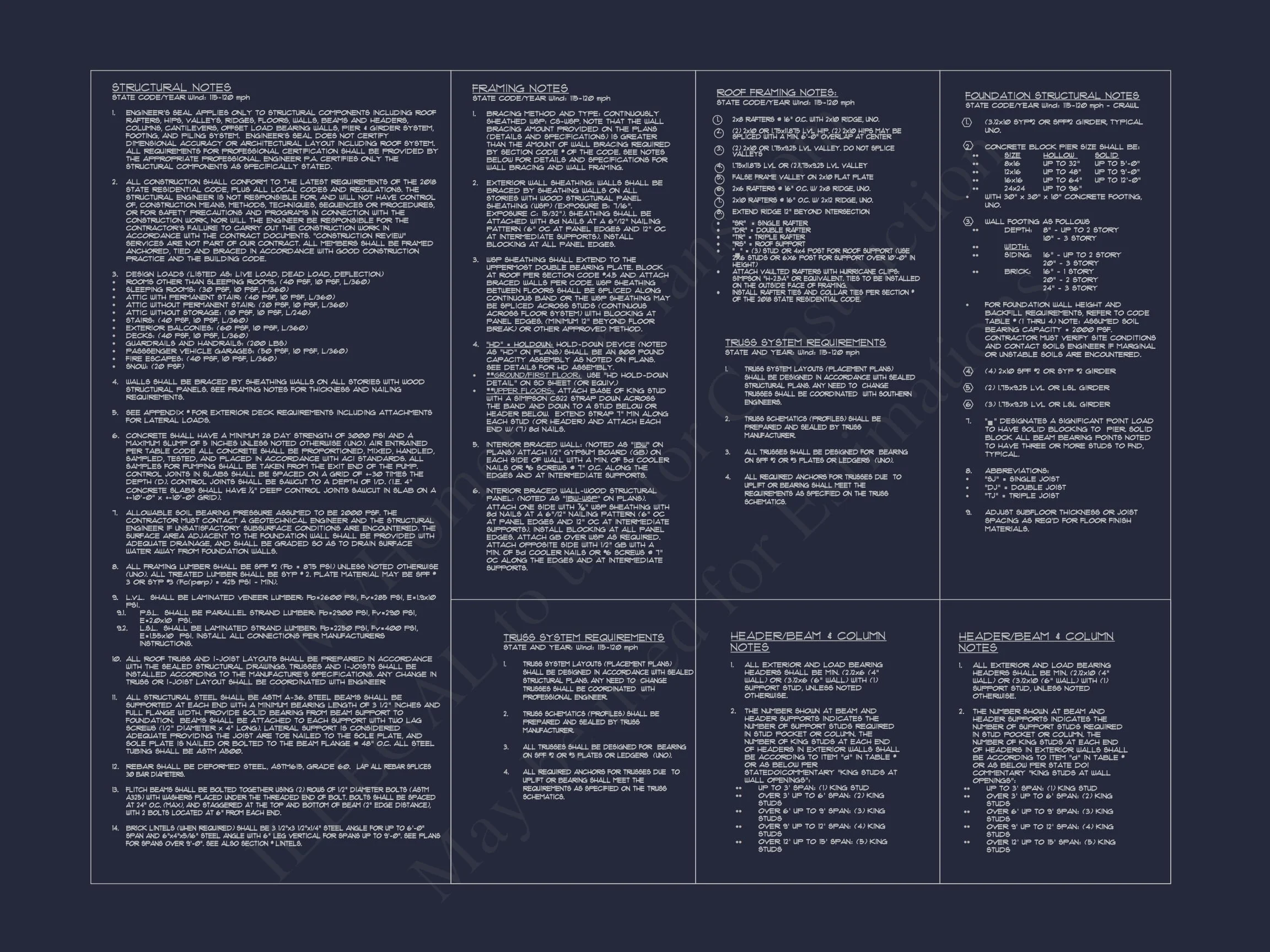 9-1754 HOUSE PLAN - Modern Beach House Plan with 3 Floors, CAD Blueprint Designs 15 Modern 3-Story Beach House Plan with 5 Bedrooms and Open Floor Layout
