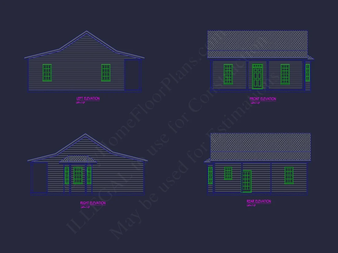 Small Cottage Home Plan with Open Floor Plan and CAD Designs