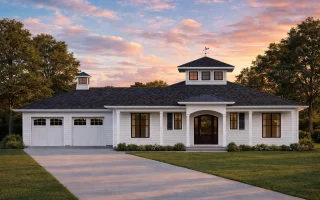 Plan  17-1641 - The Parsonage |  Traditional Ranch - 3-Bed, 2.5-Bath, 2,138 SF