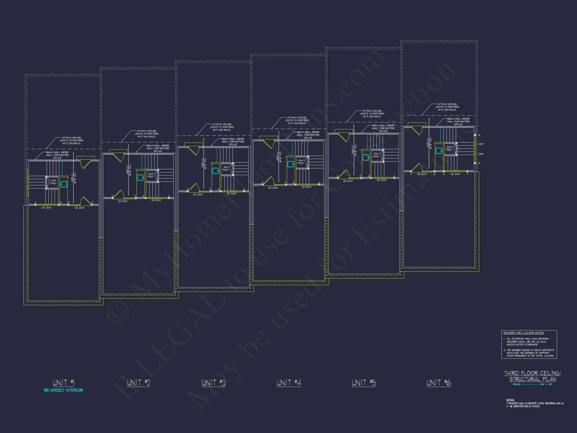 Modern Townhome Floor Plan with CAD Architecture Design
