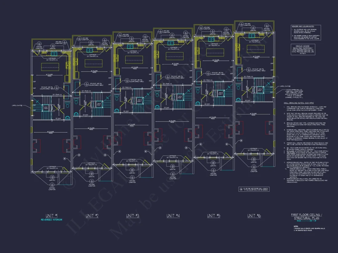 Modern Townhome Floor Plan with CAD Architecture Design