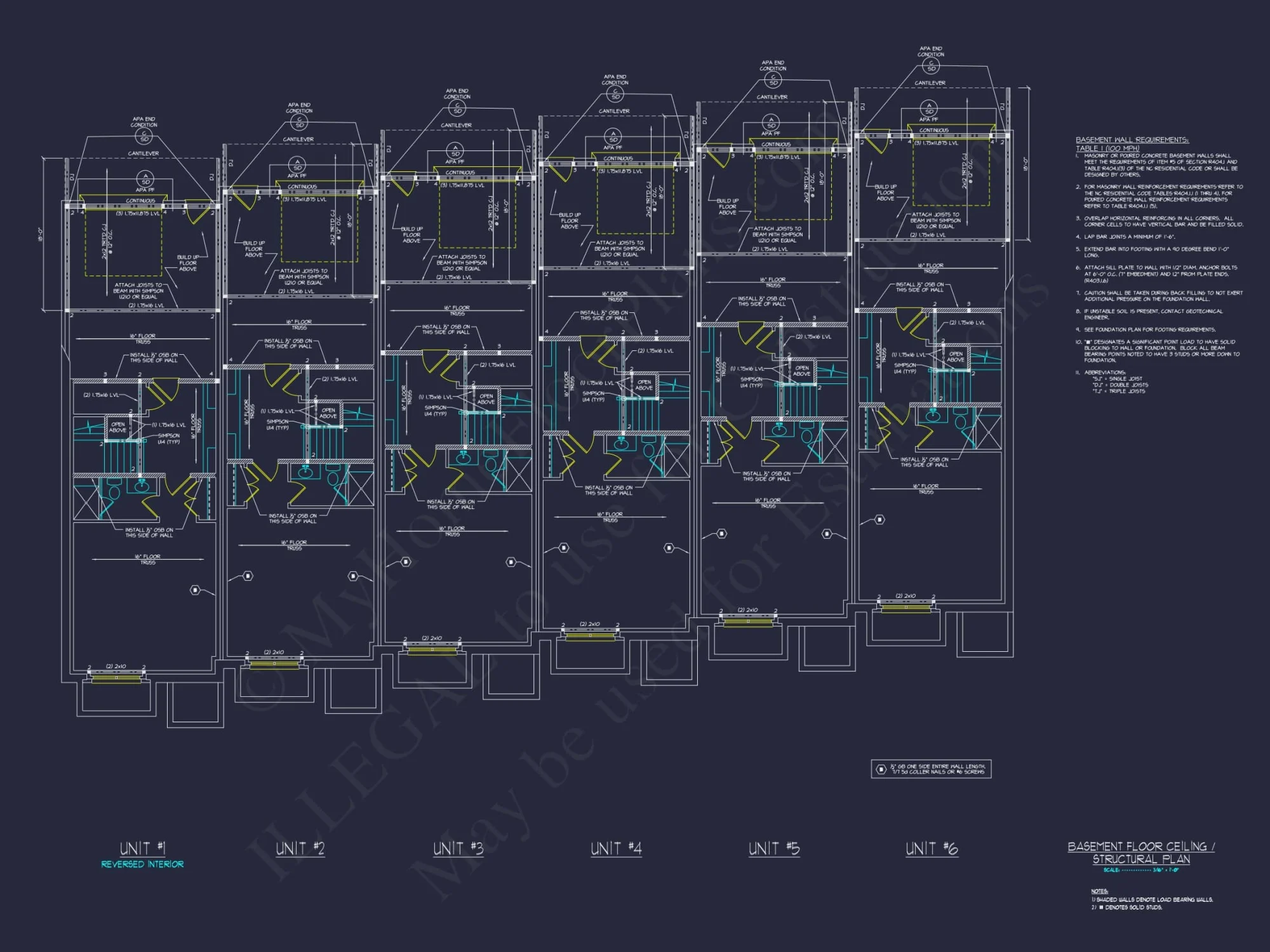 Modern Townhome Floor Plan with CAD Architecture Design