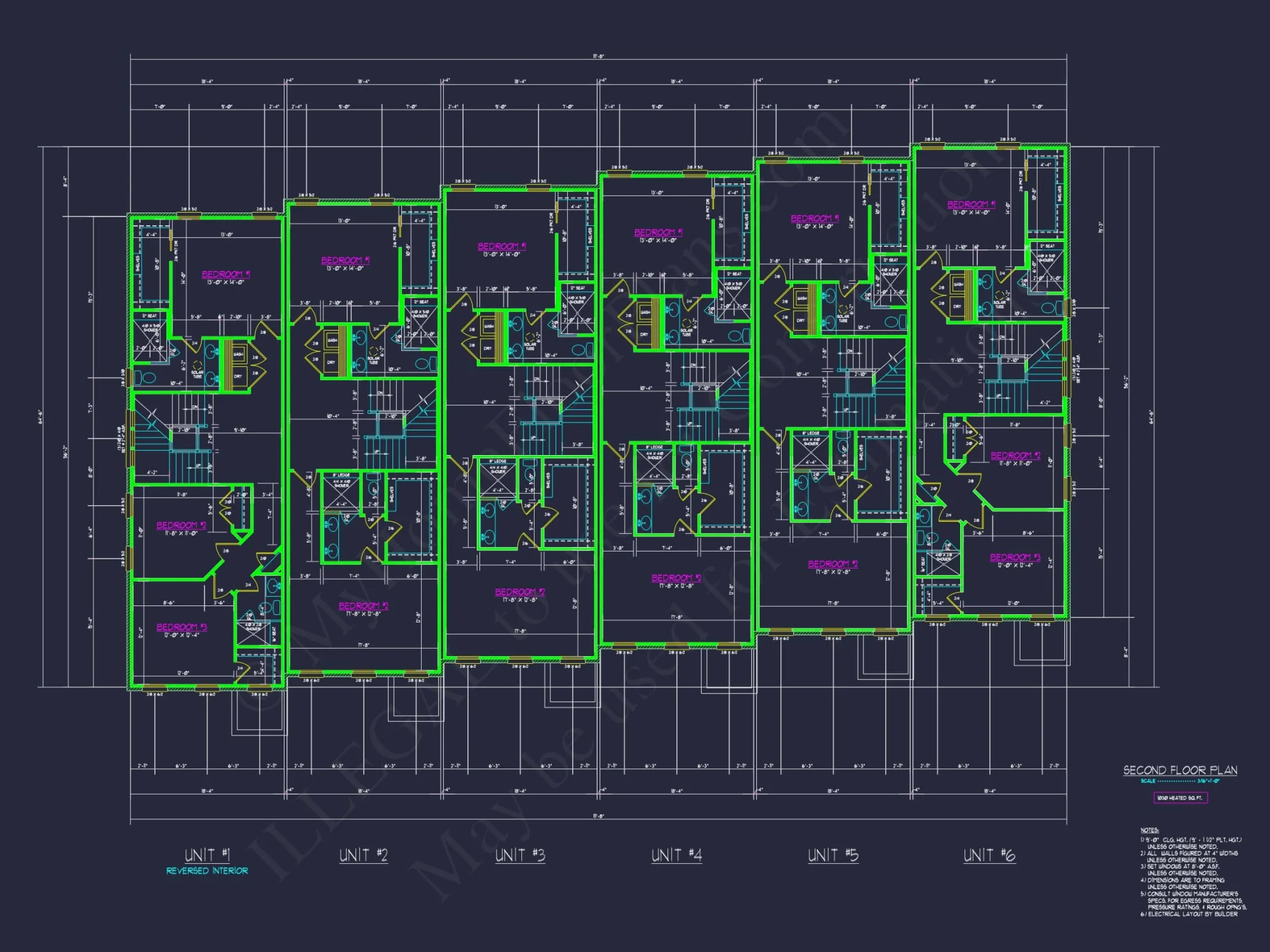 Modern Townhome Floor Plan with CAD Architecture Design