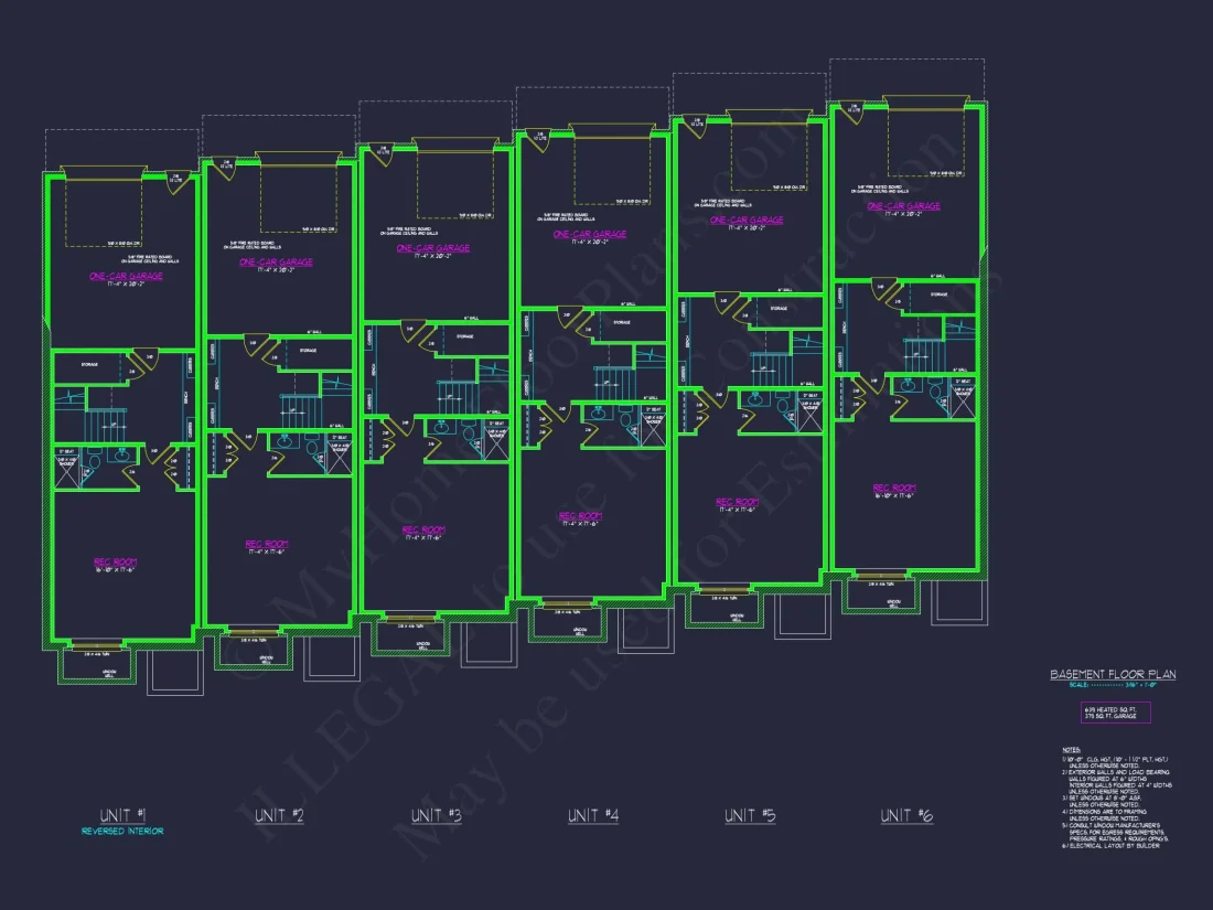 Modern Townhome Floor Plan with CAD Architecture Design