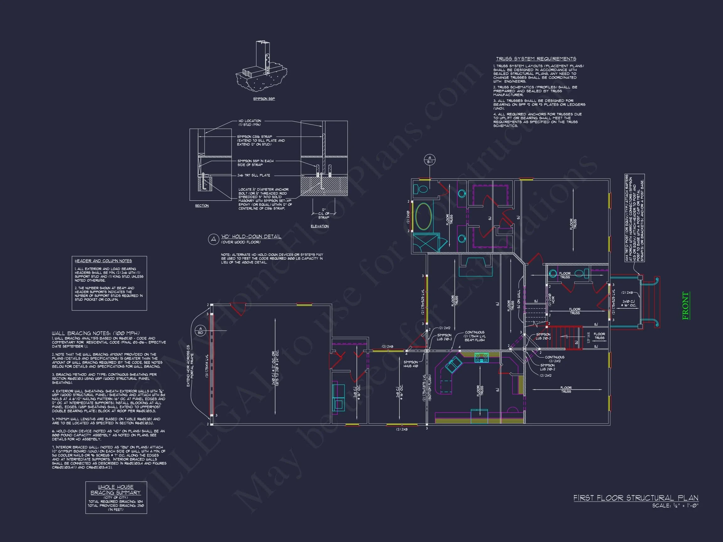 14-1428 HOUSE PLAN - Colonial Revival House Floor Plan with CAD and Blueprint Design 7 Colonial Revival Home Floor Plan with Timeless Indoor-Outdoor Layout