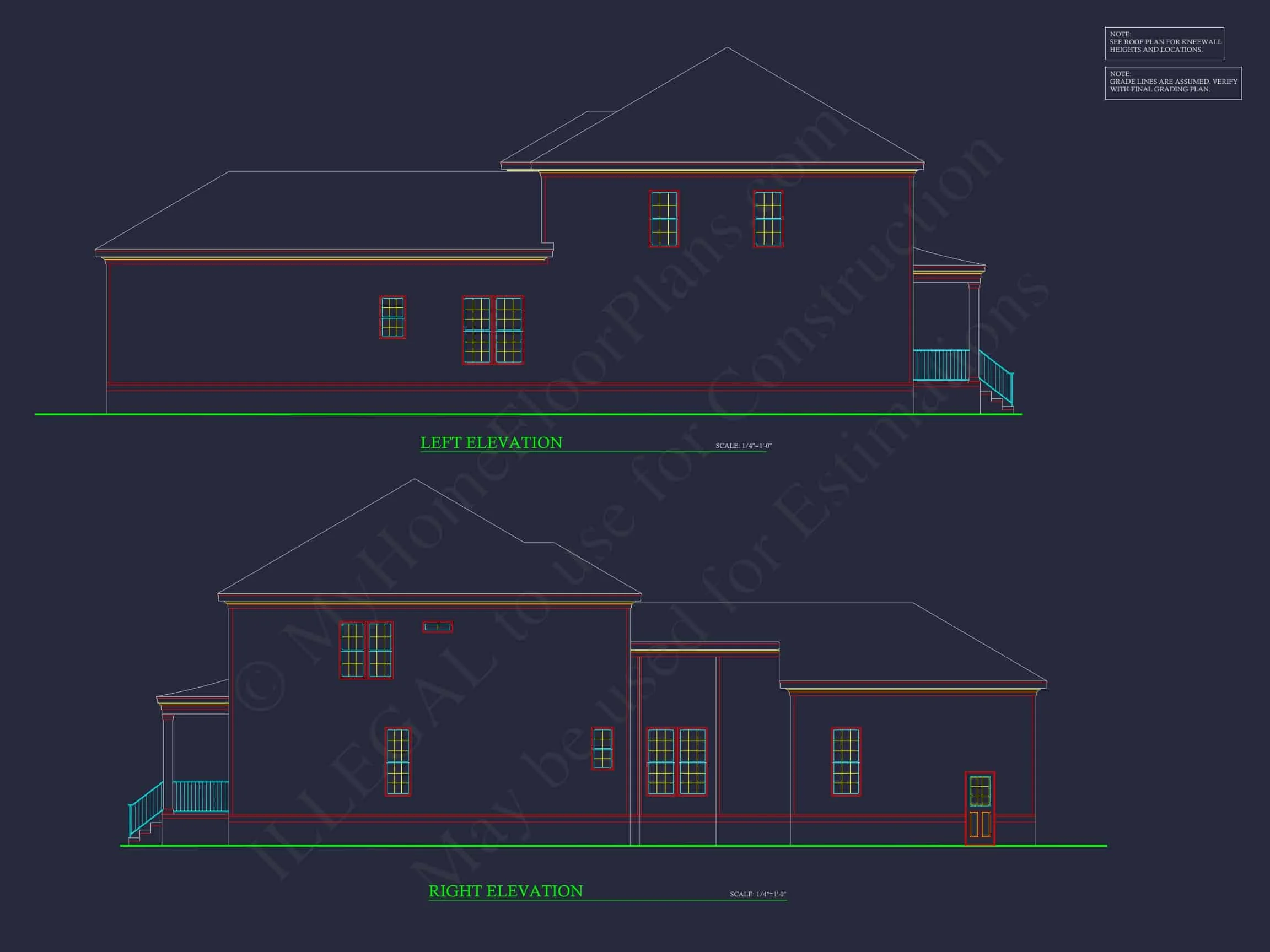 14-1428 HOUSE PLAN - Colonial Revival House Floor Plan with CAD and Blueprint Design 4 Colonial Revival Home Floor Plan with Timeless Indoor-Outdoor Layout