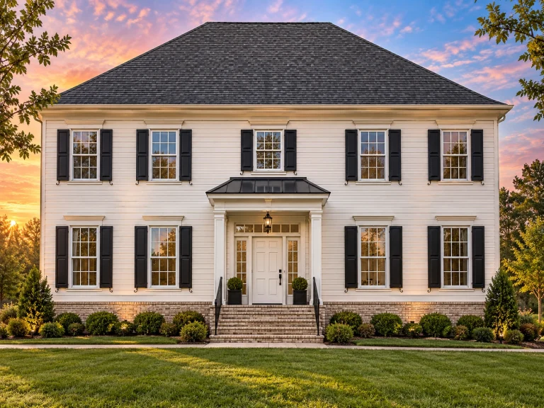 Tudor House Plans 21 Colonial Revival Home Floor Plan with Timeless Indoor-Outdoor Layout