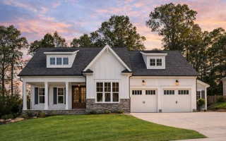 Plan  18-2166 - Rose Cottages |  Modern Farmhouse - 4-Bed, 4.5-Bath, 3,183 SF