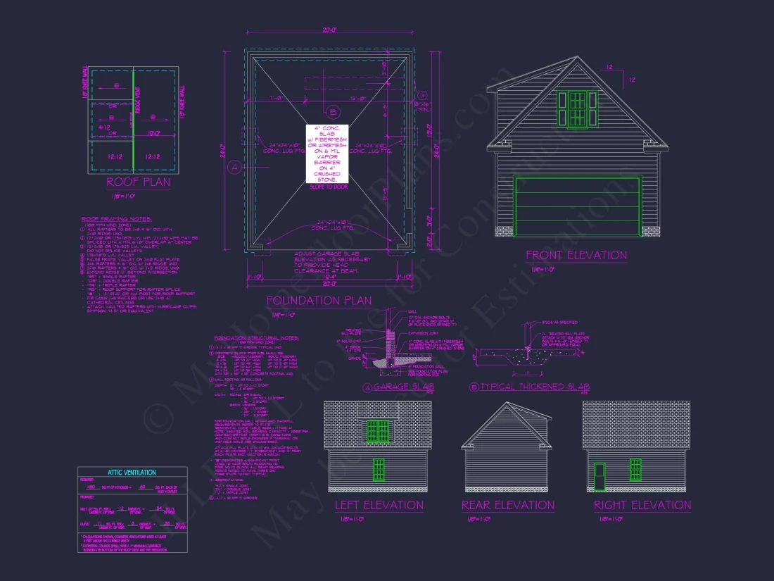 Compact Home Plan with Garage & Living Space | CAD Designs
