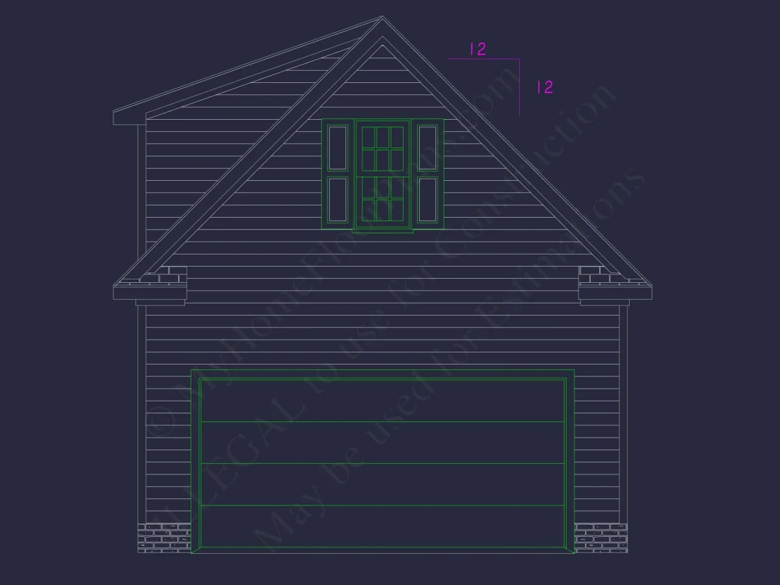 Compact Home Plan with Garage & Living Space | CAD Designs