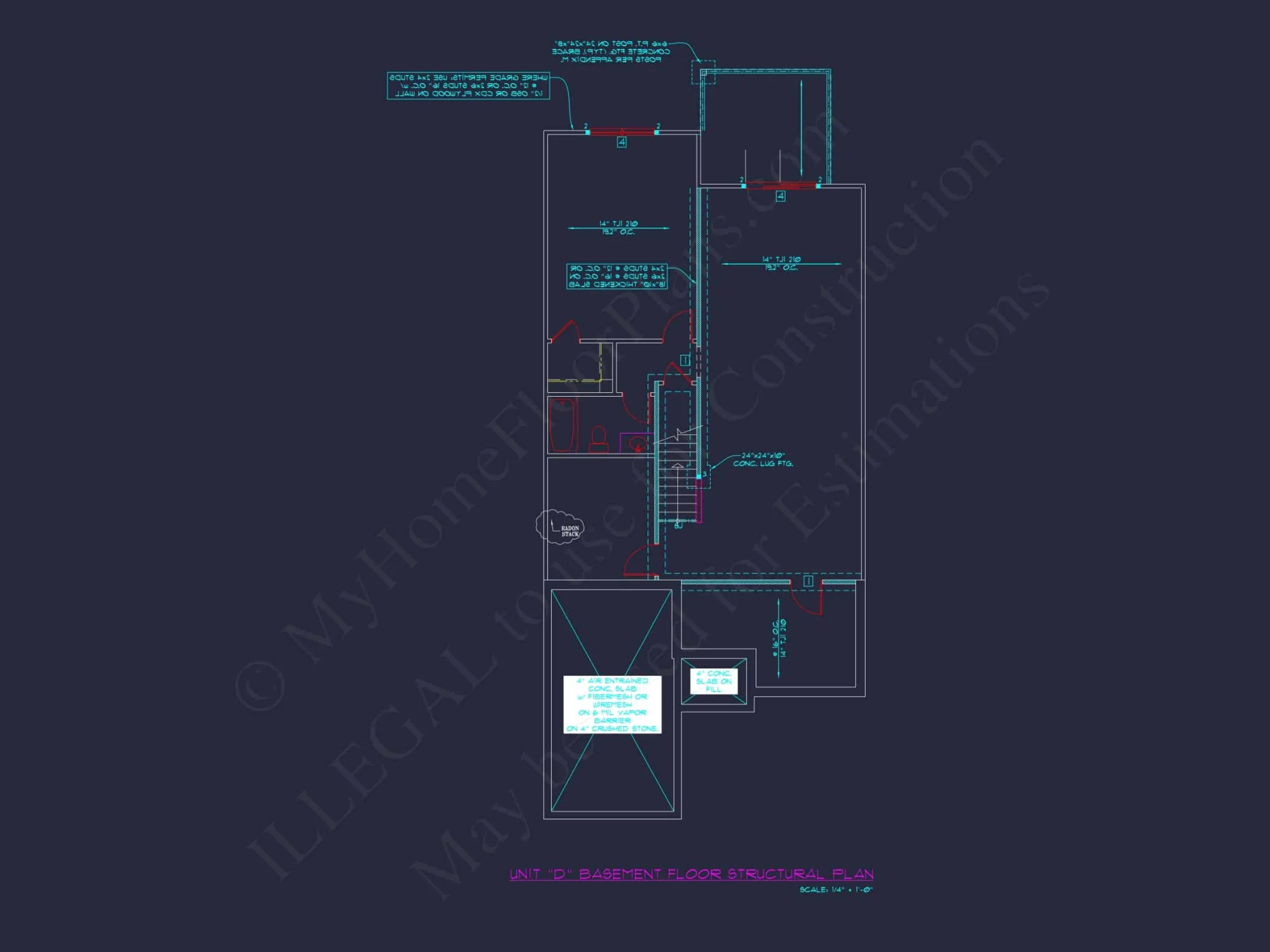 Contemporary 4-Bedroom Townhome Plan with CAD Blueprints