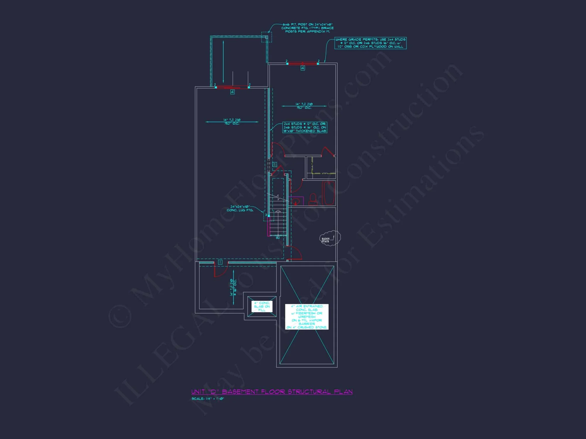 Contemporary 4-Bedroom Townhome Plan with CAD Blueprints