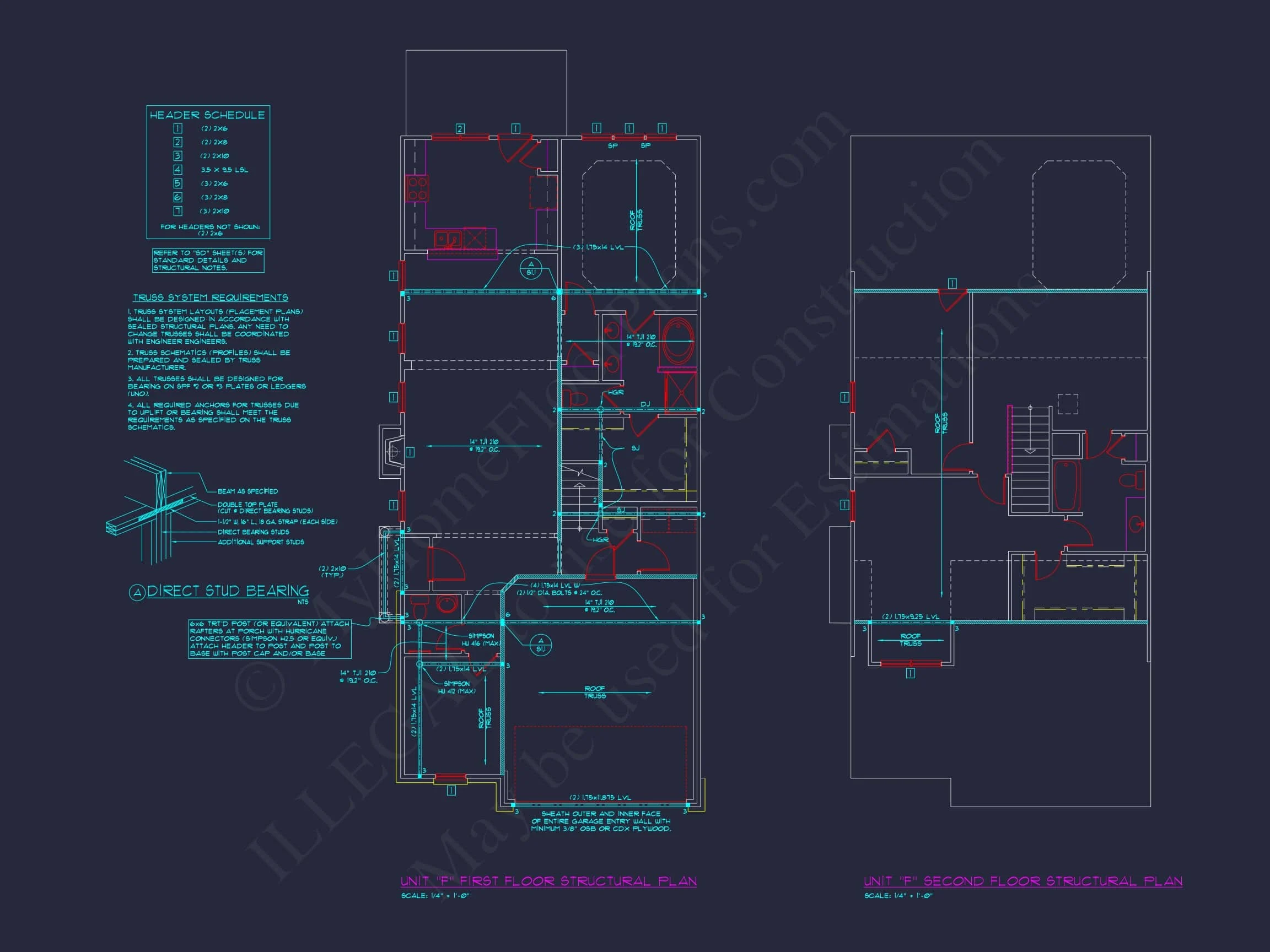 Contemporary 4-Bedroom Townhome Plan with CAD Blueprints