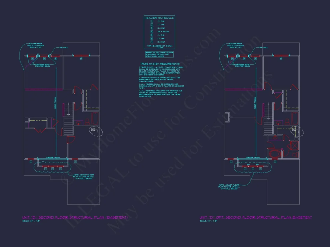 Contemporary 4-Bedroom Townhome Plan with CAD Blueprints