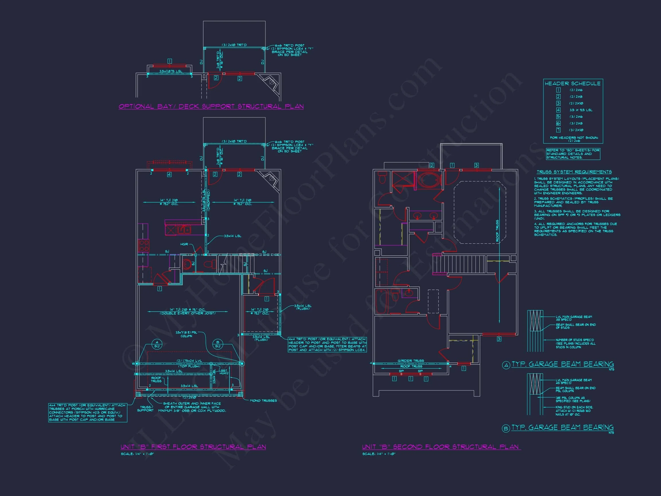 Contemporary 4-Bedroom Townhome Plan with CAD Blueprints