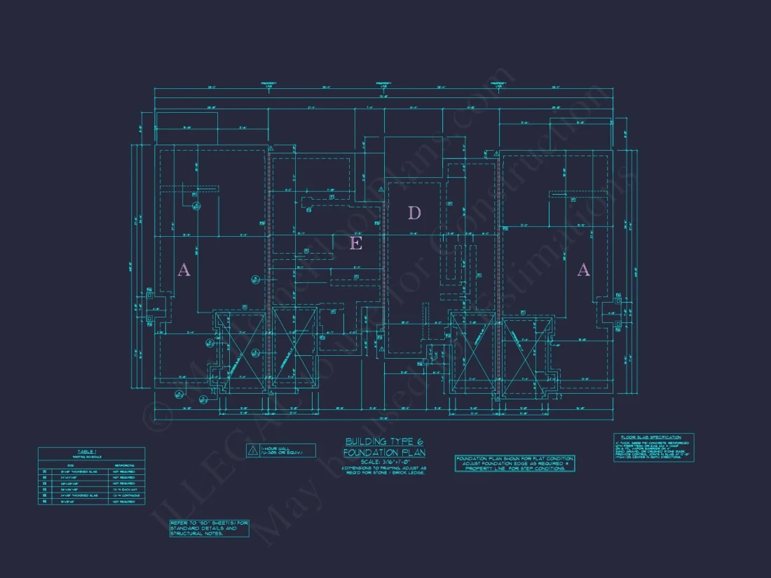 Contemporary 4-Bedroom Townhome Plan with CAD Blueprints