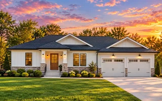 Plan  19-1246 - The Granary |  Traditional Ranch - 3-Bed, 2.5-Bath, 2,177 SF