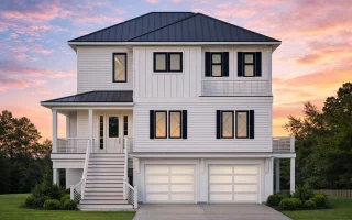 Plan  16-1162 - The Burrow | Coastal  - 5-Bed, 5-Bath, 3,215 SF