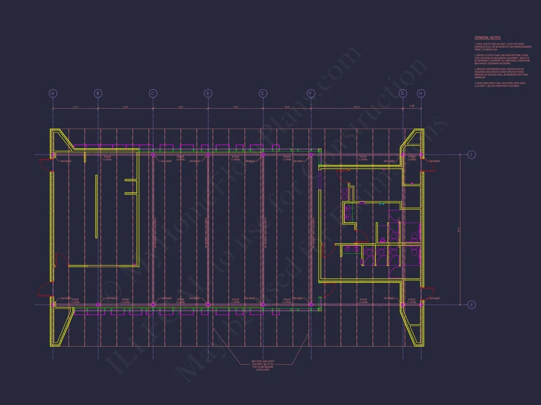 Modern Assembly Hall Floor Plan & CAD Architecture Design