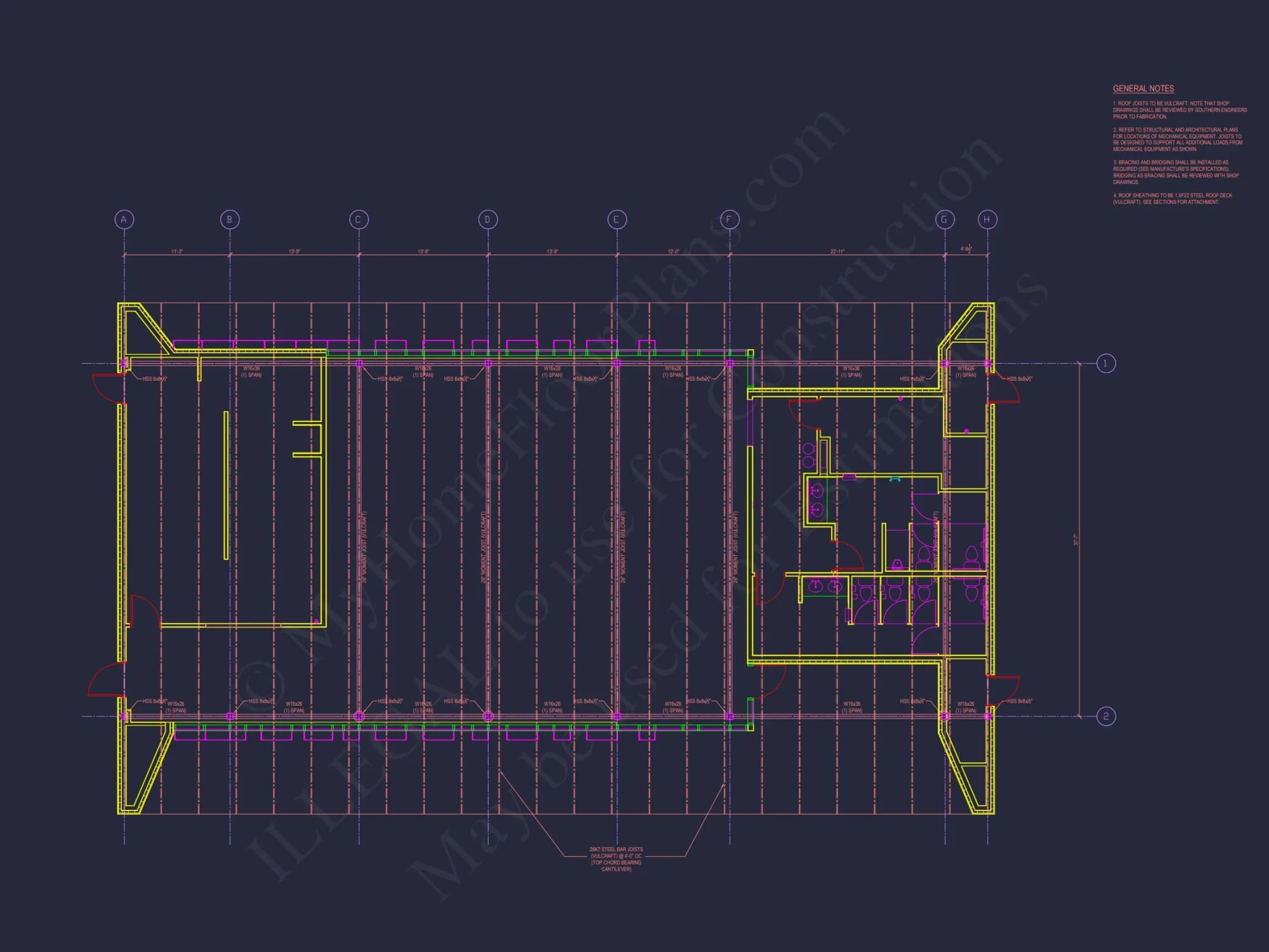 Modern Assembly Hall Floor Plan & CAD Architecture Design