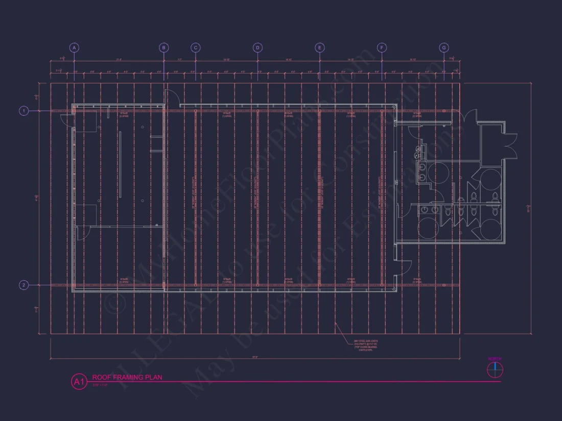 Modern Assembly Hall Floor Plan & CAD Architecture Design